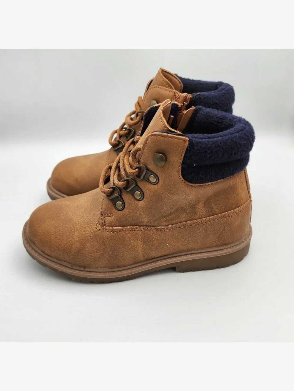 Tan Lace-Up Nautica Ankle Boots | Kid's 10